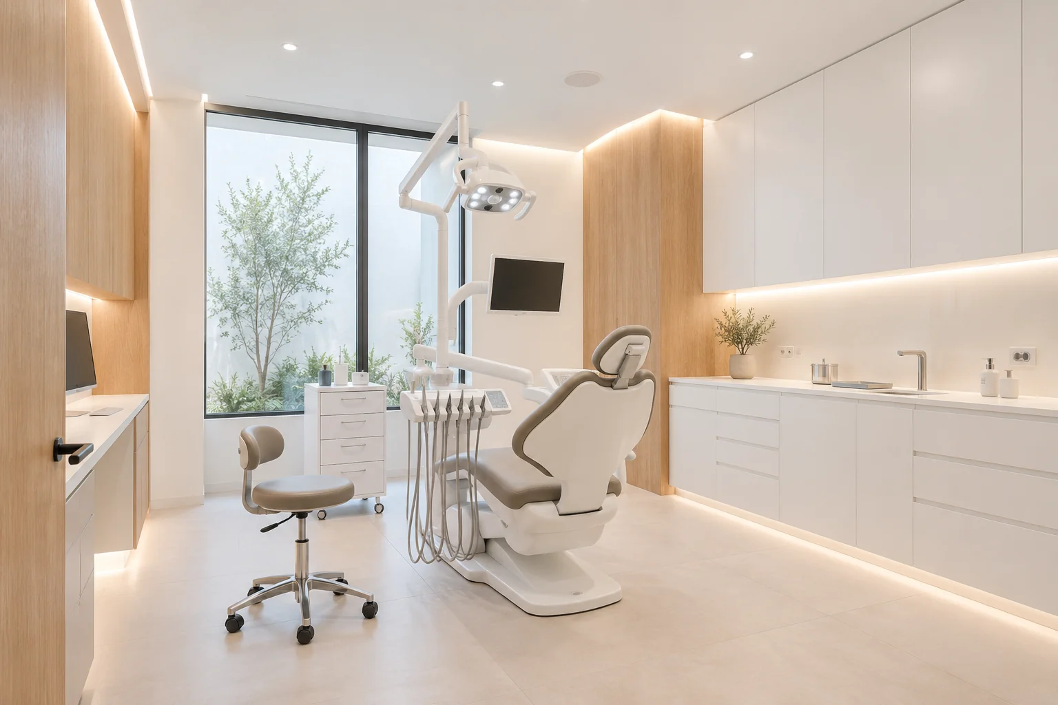 Gabinete dental moderno y luminoso